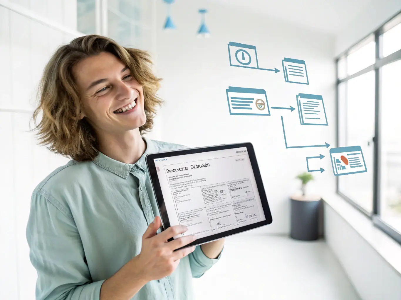An image of a person planning a budget on a tablet, with graphs and financial plans displayed, illustrating the budget management strategies provided by U2CPro.com.