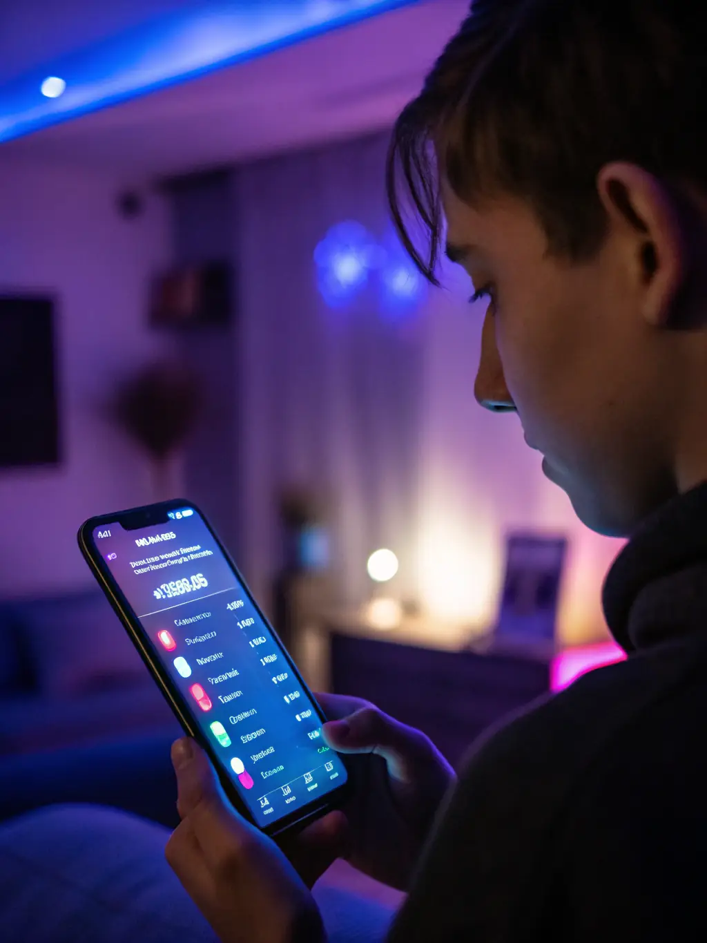 A person using a mobile banking app, representing modern financial management.